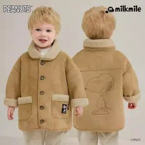 [밀크마일] [피너츠]스누피 포인트무스탕코트
