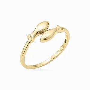 18K 버블리 물고기 반지