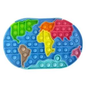 [대원에이알] 재고보유 당일발송-푸시팝 퍼즐 세계지도x1 맞추기 팝잇 창의력키우기