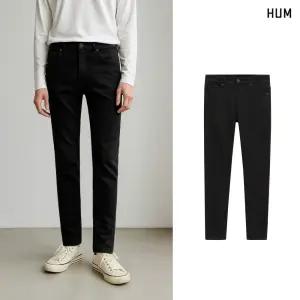 [HUM]남) 기모 블랙로우 스키니(반밴딩) (FHMWDBK101M)