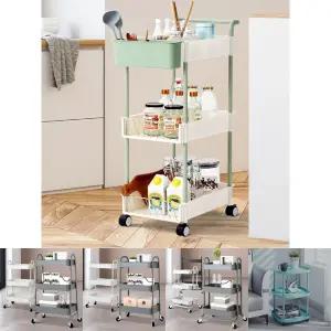 무빙트롤리 3단 이동수납장 바퀴트레이 세제선반 미니/트롤리/틈새선반/이동식선반/바퀴선반/다목적/세탁실