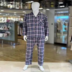 [대구백화점] [비비안]체크 기모 면혼방 남성잠옷세트(MP8870A)