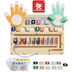 탑브라이트 핑거앤비즈 숫자 학습 놀이 덧셈/뺄셈/연산/장난감/수세기/수의원리/공부/교구/교육/배우기