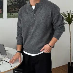 토티 헨리넥 울 단추 니트