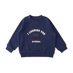 [블루독] 여아 체리 그래픽 반목 스웨트셔츠 기모 맨투맨 (25C25-334-51)