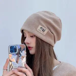 LnD 베이직 니트 슬라치 비니 모자 여성 남성 공용 봄가을 겨울 패치 데일리 따뜻한