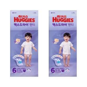 2025 맥스드라이 (팬티형) 6단계 남아 (38매X2팩) 점보형 하기스 기저귀