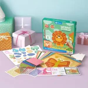 리틀호안미로 모자이크페인팅 애니멀 홈랜드 보석스티커 붙이기 꾸미기놀이 그림카드 만들기