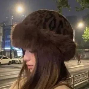 [애슬릿] 퍼 벙거지 모자 여성 겨울 털 인조 밍크 버킷햇