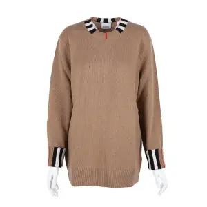 [버버리] EYRE 체크 울 캐시미어 여성 니트 베이지 80732091