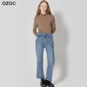 스트레이트핏 기모 데님 팬츠