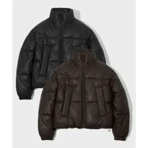 (정품판매처) 세컨모놀로그 2컬러 레더 벌키 포켓 패딩 점퍼 SEJP002