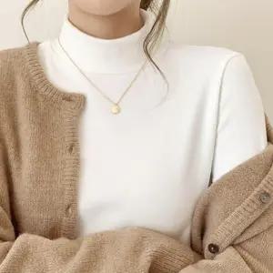 5컬러 여성기모반목티 겨울 방한 얇은 이너 반폴라 반목폴라 정장 흰색 검정 66 77