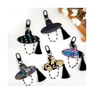 국내제작) 자개무늬 갓키링 Kpop 갓장식 굿즈 외국인선물 전통 박물관 굿즈 한국관광기념품