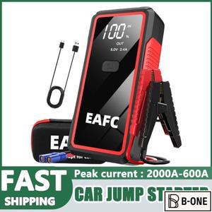 EAFC 자동차 점프 스타터 600A/2000A 12V 시동 장치 파워 뱅크 배터리 부스터 충전기 (휘발유/디젤 차량용)