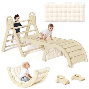 쿠션이 있는 우아한 공예 피클러 삼각형 세트, 클라이밍 실내 , 놀이터 정글 짐, 를 위한 9가지 조합 세트 1-4