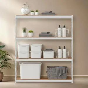 아트박스/비더블유아이 스피드랙 간편조립 수납선반 1200x600x1800 4단