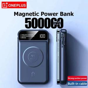 XIAOMI 보조베터리 50000mah Magsafe 마그네틱 충전용 무선 Iphone용 내장 와이어 휴대 휴대폰 배터리