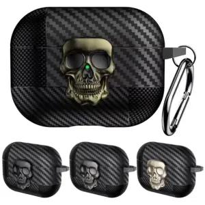 에어팟 프로3세대 카본 패턴 해골 락 잠금 카라비너 키링 케이스