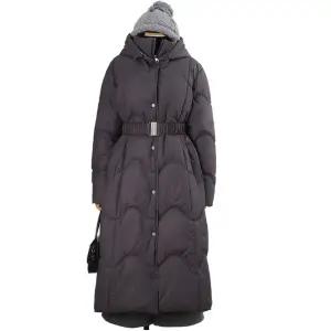 [쉬즈넘버나인]콤보 퀼팅 후드 벨티드 롱패딩