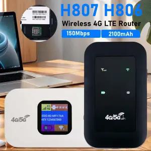 H807 H806 무선 4G LTE 라우터 150Mbps 휴대용 모바일 WiFi 라우터 SIM 카드 슬롯이있는 2100mAh MiFi 4G L