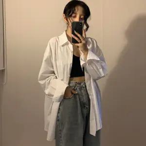 여성용 블라우스 실크 턴다 화이트 크롭 심플한 셔(1) 남방