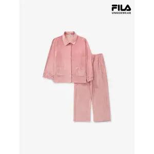 [하프클럽/휠라 언더웨어]극세사 골조직 여성 파자마 세트 (FI4PJF6682F_ROP)