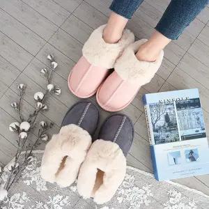 겨울 토끼털 실내화 방한 보온 쿠션 거실화 층간소음/교실/털슬리퍼/슬리퍼/거실/기모/폭신/털실내화/고급