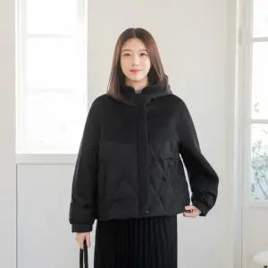 엄마옷 마담4060 모직배색후드패딩점퍼 여성 데일리 -ZJP2512016-