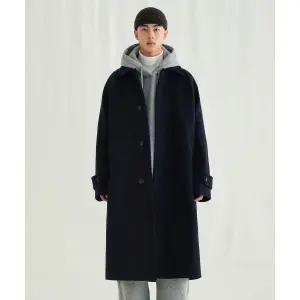 MELANGE MASTER 울 오버 핏 발마칸 코트 네이비 MABCT702-NA 103125