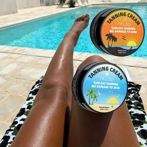 MELAO 바디용 썬리스 셀프 태닝 크림, 남성 및 여성용 썬리스 태닝 로션