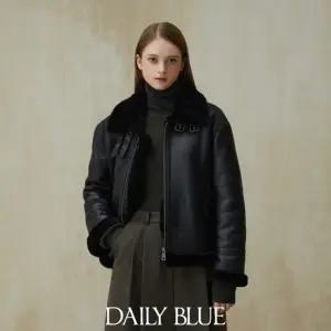 [론칭가399 000원] 데일리블루 리얼무스탕 여성 자켓 블랙)