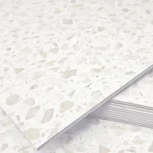 31x31cm 12매 스티커 부착형 접착식 데코 타일 테라조 주방 욕실 리폼 무광 화이트 아이보리/셀프/인테리어