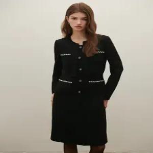 [샤틴]자바라 장식 트위드 원피스S254B610