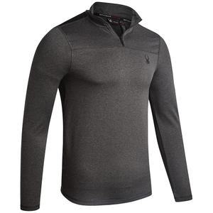SPYDER 남성 쿼터집 긴팔 티셔츠 퍼포먼스 플리스, 통기성 브러시드 기모 운동용 풀오버