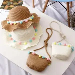 [하프클럽/셀러허브_여성트랜드패션]챙 밀짚 모자 가방 여름 왕