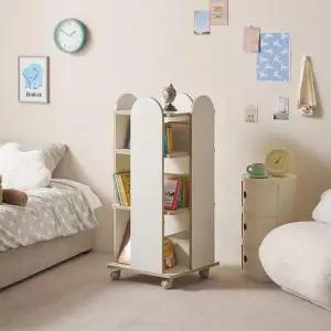 [하프클럽/셀러허브]라벨라F 그라미 3단 낮은 회전 이동 책장 472