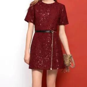 |CCA84B5|여성 사무실 패션 메탈 포인트 블랙 허리 체인 벨트