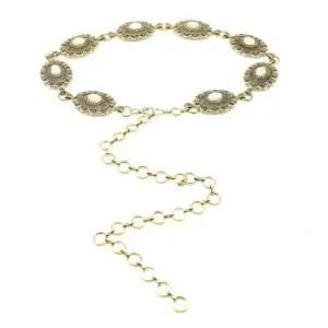 |CCA84B2|여성용 조절 가능한 체인 허리벨트