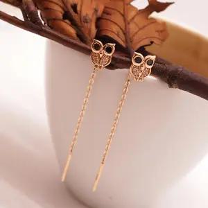 14k 부엉이 드롭 귀걸이 OPNIE0289