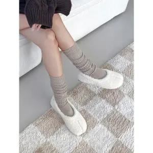 [하프클럽/]뽀글이 기모안감 플랫슈즈