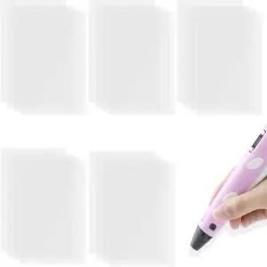 20Pcs 3D 펜 매트 - 프린팅 펜을 위한 투명 트레이싱 보드 7.87인치 x 5.7인치 내열성 매끄러운 논스틱