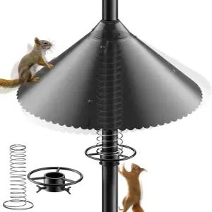 새 모이통 폴을 위한 NENOWOND 금속 다람쥐 배플 19인치 튼튼한 스프링 모션 가드 업그레이드된 야외