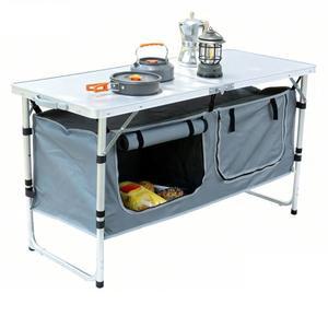 주예크 캠핑 테이블 수납식 접이식 휴대용 주방 경량 바비큐 하이킹 해변 실내용 3가지 높이 조절 가능