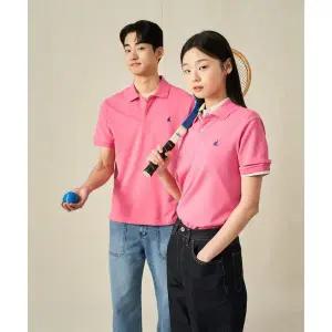 매장정품 빈폴 BEANPOLE MEN [Essential] 남녀공용 수피마 코튼 피케 티셔츠 코럴 (BC5242E117) BC5242E117
