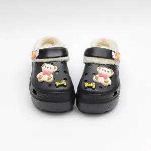 캐릭터파츠 EVA 털안감 겨울실내화 통굽 여성신발