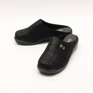 국산 체크패턴 로고 여성슬리퍼 통굽 여자실내화