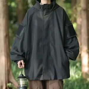 오버핏 밑단 스트링 남성 바람막이 자켓 ON-JUA-QWD2C244