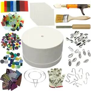 DIY 보석 도구 15개 세트를 만들기 위한 WICAND 전자레인지 가마 융합 유리