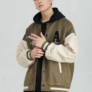 남성 빈티지 컬러 레터링 야구 점퍼 DMS-JUA-Q4262967